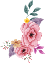 A pair of flowers pointing upwards